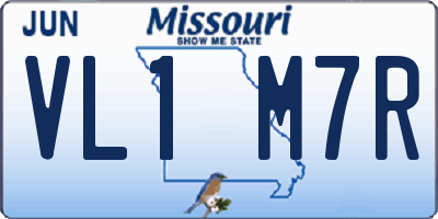 MO license plate VL1M7R