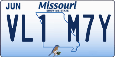 MO license plate VL1M7Y