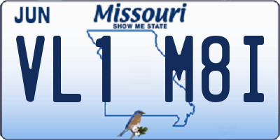 MO license plate VL1M8I