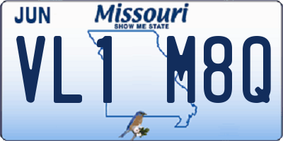 MO license plate VL1M8Q