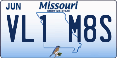 MO license plate VL1M8S
