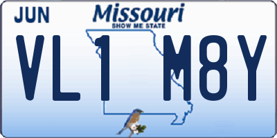 MO license plate VL1M8Y