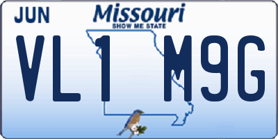 MO license plate VL1M9G