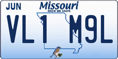 MO license plate VL1M9L