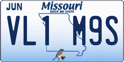 MO license plate VL1M9S