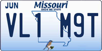 MO license plate VL1M9T