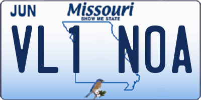 MO license plate VL1N0A