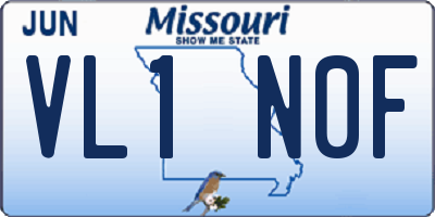 MO license plate VL1N0F