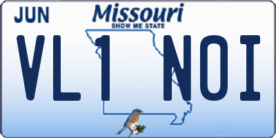 MO license plate VL1N0I