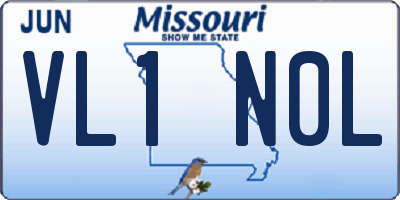 MO license plate VL1N0L