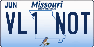 MO license plate VL1N0T
