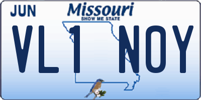 MO license plate VL1N0Y