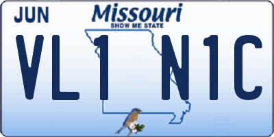 MO license plate VL1N1C