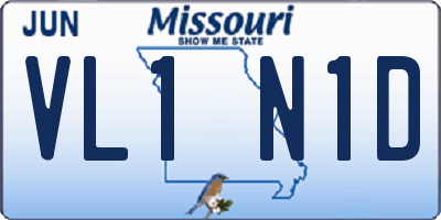 MO license plate VL1N1D