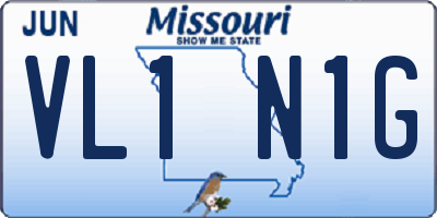 MO license plate VL1N1G