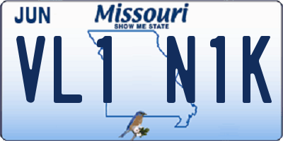 MO license plate VL1N1K