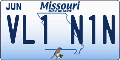 MO license plate VL1N1N