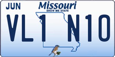 MO license plate VL1N1O