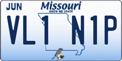 MO license plate VL1N1P