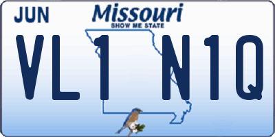 MO license plate VL1N1Q