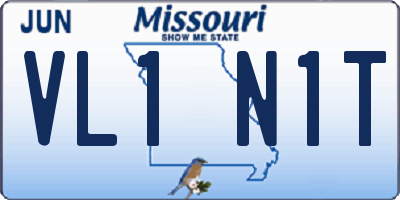 MO license plate VL1N1T