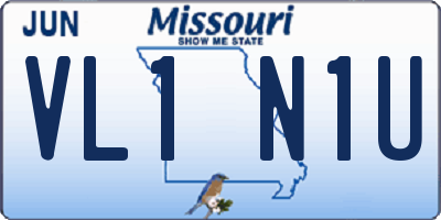MO license plate VL1N1U