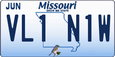 MO license plate VL1N1W