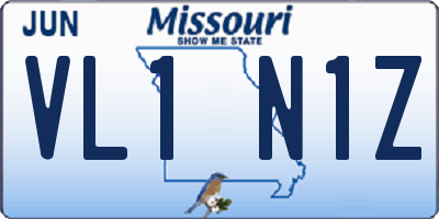 MO license plate VL1N1Z