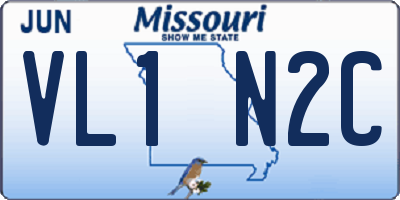 MO license plate VL1N2C