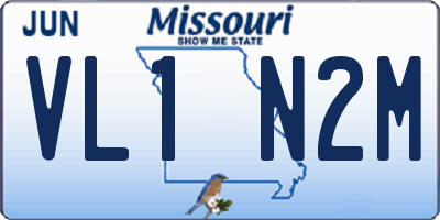 MO license plate VL1N2M