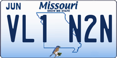 MO license plate VL1N2N
