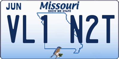 MO license plate VL1N2T