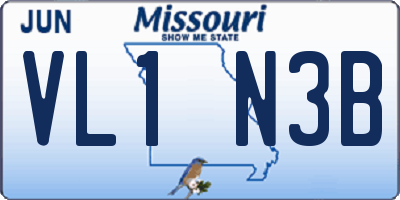 MO license plate VL1N3B