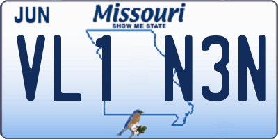 MO license plate VL1N3N