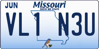 MO license plate VL1N3U