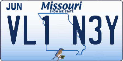 MO license plate VL1N3Y