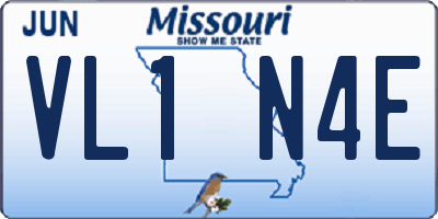 MO license plate VL1N4E