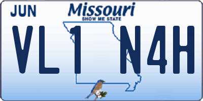 MO license plate VL1N4H