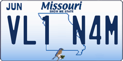 MO license plate VL1N4M