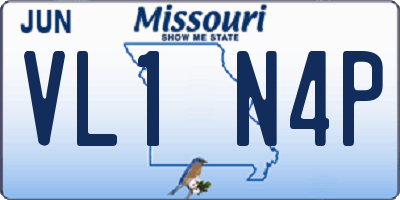 MO license plate VL1N4P