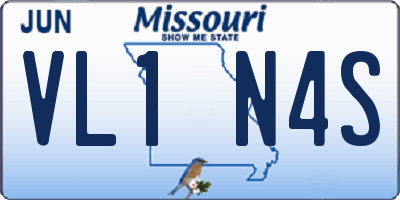 MO license plate VL1N4S