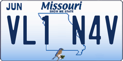 MO license plate VL1N4V
