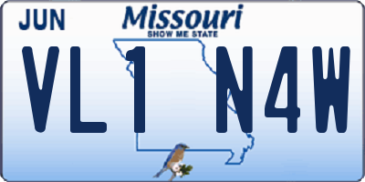 MO license plate VL1N4W