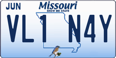 MO license plate VL1N4Y
