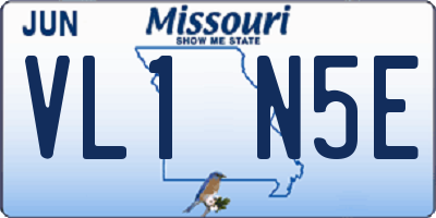 MO license plate VL1N5E
