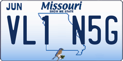 MO license plate VL1N5G