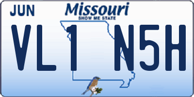 MO license plate VL1N5H