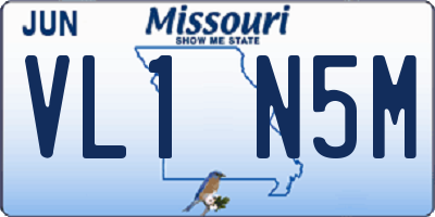 MO license plate VL1N5M