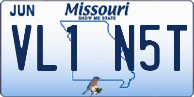 MO license plate VL1N5T
