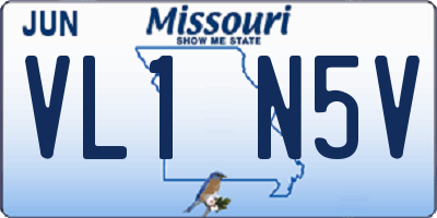 MO license plate VL1N5V